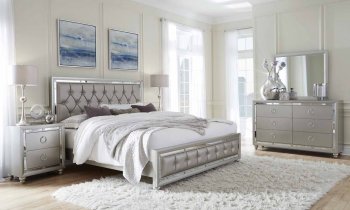 Riley Bedroom 5Pc Set in Silver Finish by Global [GFBS-Riley]