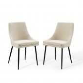 Viscount Dining Chair 3809 Set of 2 in Beige Fabric by Modway