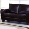 Choice of Black or Brown Bycast Leather Modern Living Room Set