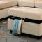 Belville Sectional Sofa 52705 in Beige Velvet by Acme w/Options