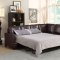 Bevin Sectional Sofa w/Sleeper 53380 in Espresso Leather Match