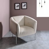 Carlson Accent Chair 59792 in Beige Velvet by Acme