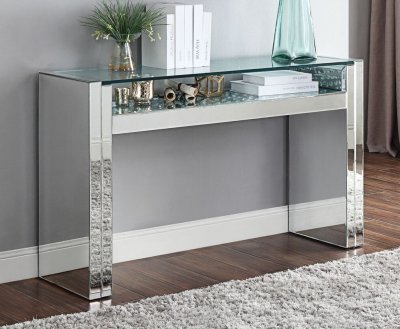Nysa Sofa Table 81473 in Mirror by Acme