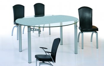 DT001 Dining Table by Beverly Hills w/Glass Top [BHDS-DT001]
