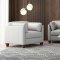 Matias Chair 55017 in Dusty White Leather by Mi Piace