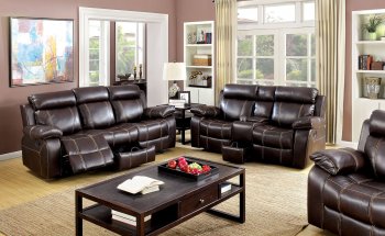 Chancellor Reclining Sofa CM6788 in Brown Leatherette w/Options [FAS-CM6788-Chancellor]