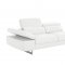Barts Sectional Sofa in White Leather by Beverly Hills