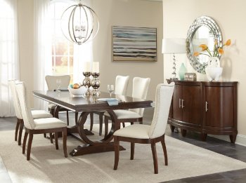 Oratorio Dining Set 5Pc 5562-96 in Cherry & Cream by Homelegance [HEDS-5562-96-Oratorio Set]