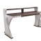 Brancaster Office Desk 92857 in Aluminum & Brown by Acme