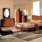 Two-Tone Finish Real Wood Modern Bedroom Set
