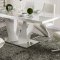 Zain Dining Table FOA3742T in High Gloss White w/Options