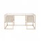 Huyana Desk 92945 in Clear Glass & Gold by Acme