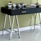 Liv Modern Office Desk CM-DK6133 in Glossy Black & Chrome