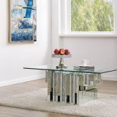 Noralie Coffee Table 88000 in Mirror by Acme w/Options