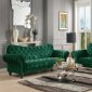 Iberis Sofa & Loveseat Set 53400 in Green Velvet by Acme