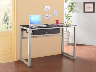 Network 4866 Computer Desk by Homelegance in Metal & Glass
