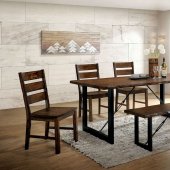 Dulce Dining Table CM3604T in Walnut w/Live Edge & Options