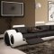 4087 Sectional Sofa Black & White Bonded Leather by VIG
