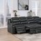 U8518 Motion Sectional Sofa Bed in Blanche Charcoal by Global