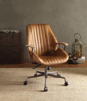 Hamilton Office Chair 92412 in Coffee Top Grain Leather by Acme