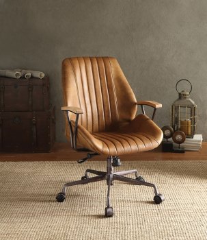 Hamilton Office Chair 92412 in Coffee Top Grain Leather by Acme [AMOC-92412 Hamilton]
