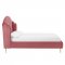 Lana Upholstered Platform Queen Bed in Dusty Rose Velvet by Modw