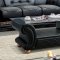 Apolo Sectional Sofa in Black Leather by ESF w/Options