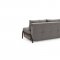 Cubed Sofa Bed in Gray Fabric w/Wood Legs by Innovation