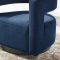 Spin Swivel Accent Chair in Midnight Blue Velvet by Modway