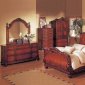 Dark Cherry Finish Classic Bedroom w/Sleigh Bed & Options
