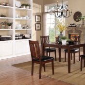 Mosely 5103 Dining Set 5Pc in Dark Brown Cherry by Homelegance
