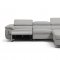 Piagge Motion Sectional Sofa Light Gray Leather by Beverly Hills