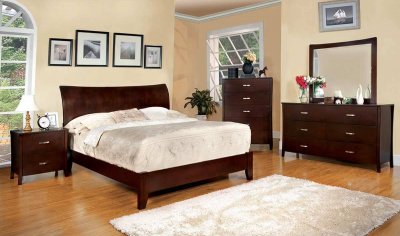 CM7600 Midland Bedroom in Brown Cherry w/Optional Casegoods