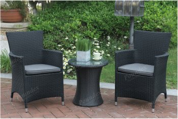 108 Outdoor Patio 3Pc Bistro Set by Poundex w/Options [PXOUT-108]