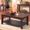 Abernathy Coffee Table 3Pc Set in Cherry by Coaster w/Options