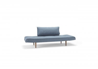 Zeal Daybed in Light Blue Fabric w/Wooden Legs by Innovation