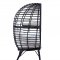 Penelope Patio Lounge Chair OT01098 Light Gray & Black by Acme