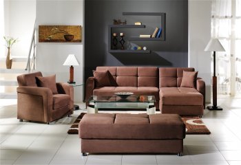 Vision Rainbow Truffle Sectional Sofa Bed by Istikbal w/Storage [IKSS-Vision Rainbow Truffle]