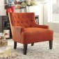 Dulce Accent Chair 1233RN in Orange Fabric by Homelegance