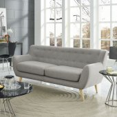 Remark EEI-1633 Sofa in Light Gray Fabric by Modway w/Options