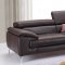 A973 Sofa in Coffee Premium Leather by J&M w/Options