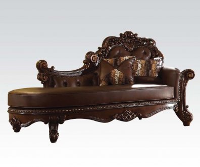 Vendome Chaise in Cherry PU 96491 by Acme