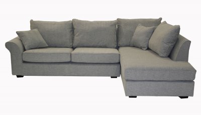 Grey Fabric Contemporary Sectional Sofa