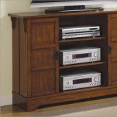Oak Finish Stylish TV Stand W/Swing Doors & CD Storage