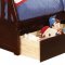 Rowe Twin/Full Bunk Bed B2013 in Dark Cherry by Homelegance