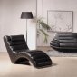 Black Top Grain Italian Leather Contemporary 3PC Living Room Set