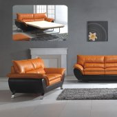 Leather Living Room with Sleeper Sofa