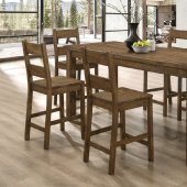 Coleman 5Pc Counter Ht. Dining Set 192028 in Brown by Coaster