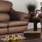 Chocolate Microfiber Modern Sofa & Loveseat Set w/Pillow Arms