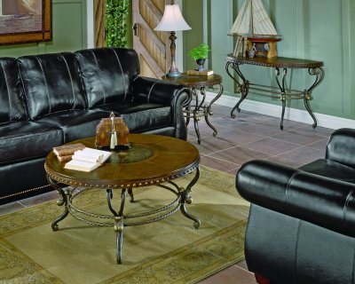 Jenkins 5553 Coffee Table 3Pc Set in Tobacco by Homelegance